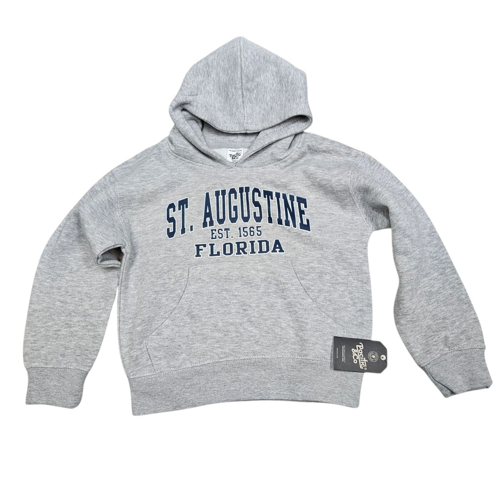 Pacific & Co Hoodie Kids S Gray St Augustine Florida Vacation Travel Souvenir